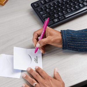 Zmeidao 5 Pcs Fancy Pens for Women Motivational Cute Pens Women Boss Lady Gifts Metal Colored Pretty Pens Inspirational Pens Retractable Ballpoint Pens for Office - Image 6