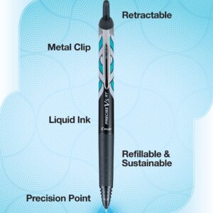Pilot Precise V5 Retractable Rolling Ball Pens, Extra Fine Point , 0.5 mm, Assorted Ink, 4 Pack - Image 5