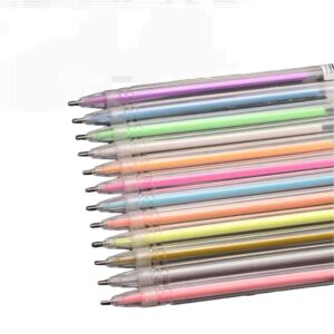 XMNZMH Highlight Color Pen 0.5 mm Extra Fine Point Pens Gel Ink Pens for Drawing Sketching Illustration Adult Coloring Bullet Journaling Set of 12 - Image 4