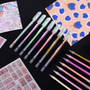 XMNZMH Highlight Color Pen 0.5 mm Extra Fine Point Pens Gel Ink Pens for Drawing Sketching Illustration Adult Coloring Bullet Journaling Set of 12 - Image 6
