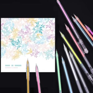 XMNZMH Highlight Color Pen 0.5 mm Extra Fine Point Pens Gel Ink Pens for Drawing Sketching Illustration Adult Coloring Bullet Journaling Set of 12 - Image 7