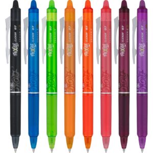 Pilot FriXion Clicker Erasable Gel Ink Pens, Fine Point, 0.7mm, Assorted Ink, 8 Count - Image 8