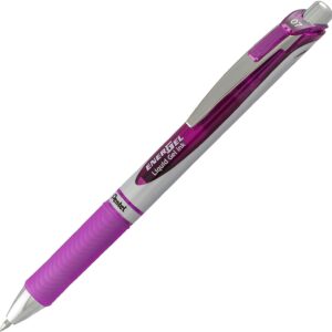 Pentel EnerGel XM BL77 - Retractable Liquid Gel Ink Pen - 0.7mm - 54% Recycled - Purple - Box of 12 - Image 10