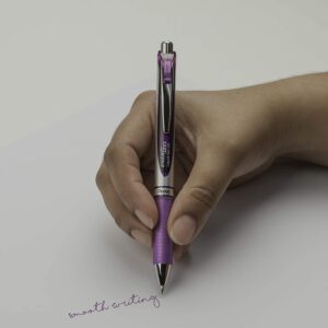 Pentel EnerGel XM BL77 - Retractable Liquid Gel Ink Pen - 0.7mm - 54% Recycled - Purple - Box of 12 - Image 11
