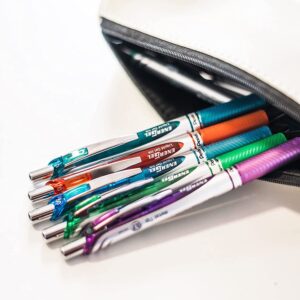 Pentel EnerGel XM BL77 - Retractable Liquid Gel Ink Pen - 0.7mm - 54% Recycled - Purple - Box of 12 - Image 12