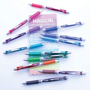 Pentel EnerGel XM BL77 - Retractable Liquid Gel Ink Pen - 0.7mm - 54% Recycled - Purple - Box of 12 - Image 14