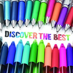 Pentel EnerGel XM BL77 - Retractable Liquid Gel Ink Pen - 0.7mm - 54% Recycled - Purple - Box of 12 - Image 16