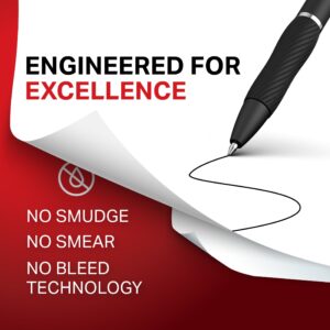 S-Gel Retractable Gel Pen Extra-Fine 0.38 mm, Black Ink, Black Barrel, Dozen - Image 2
