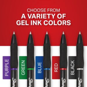 S-Gel Retractable Gel Pen Extra-Fine 0.38 mm, Black Ink, Black Barrel, Dozen - Image 3