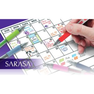 Zebra Sarasa Retractable Gel Ink Pens, Medium Point 0.7 mm, Assorted Color Rapid Dry Ink, 14-Count - Image 5