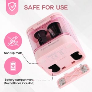 Eagle Electric Pencil Sharpener, Dual Holes, Battery Powered for Office/Art, 5s Fast Sharpening, Replaceable Blades, for 6-12 mm Pencils - Image 8