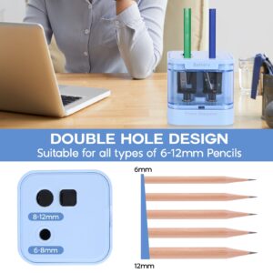 Eagle Electric Pencil Sharpener, Dual Holes, Battery Powered for Office/Art, 5s Fast Sharpening, Replaceable Blades, for 6-12 mm Pencils - Image 13