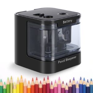 Eagle Electric Pencil Sharpener, Dual Holes, Battery Powered for Office/Art, 5s Fast Sharpening, Replaceable Blades, for 6-12 mm Pencils - Image 16