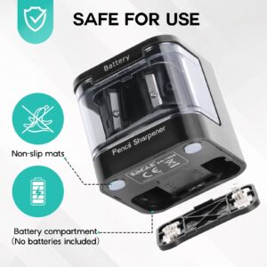 Eagle Electric Pencil Sharpener, Dual Holes, Battery Powered for Office/Art, 5s Fast Sharpening, Replaceable Blades, for 6-12 mm Pencils - Image 20