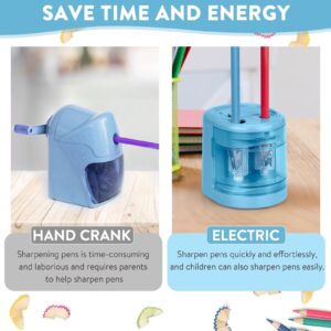 Eagle Electric Pencil Sharpener, Battery or USB Operated, Dual Holes, Dual Blades, fit for Pencils of Size 6-8mm and 9-12mm (Pink) - Image 14