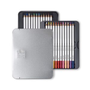Winsor & Newton Studio Collection Watercolor Pencil Tin Set, 24-Colors - Image 2