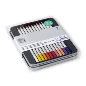 Winsor & Newton Studio Collection Watercolor Pencil Tin Set, 24-Colors - Image 3