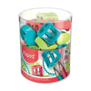 Maped Vivo Compact 2 Hole Graphite & Colored Pencil Sharpeners - 30 Pack - Image 1