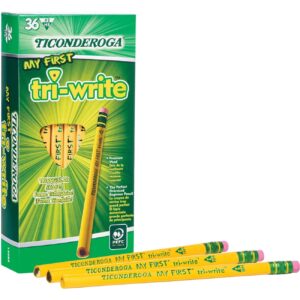 Ticonderoga My First Tri-Write Primary Size No. 2 Pencils with Eraser, Box of 36 - Image 4