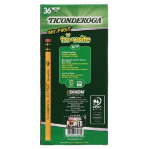 Ticonderoga My First Tri-Write Primary Size No. 2 Pencils with Eraser, Box of 36 - Image 5