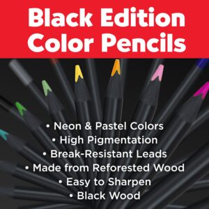 Black Edition Fine Art Colored Pencils: Neon & Pastel, Premium Pigment & Super Soft Core, by Faber-Castell (12 Count) - Image 3