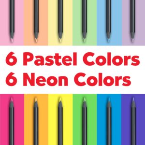 Black Edition Fine Art Colored Pencils: Neon & Pastel, Premium Pigment & Super Soft Core, by Faber-Castell (12 Count) - Image 4