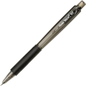 Pentel Wow! Retractable Tip Mechanical Pencil - 2 Lead - 0.7 mm Lead Diameter - Refillable - Black Barrel - 1 Dozen - Image 1
