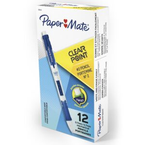 Paper Mate Clearpoint Mechanical Pencils, 0.7mm, HB 2, Blue Barrels,12 Count - Image 7