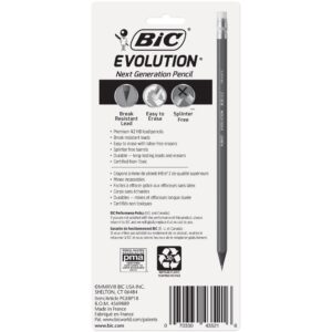 BIC Evolution Cased Pencil, 2 Lead, Gray Barrel, 18 Count - Image 3