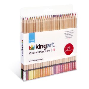 Kingart Studio, Colored Pencils, Soft Wax-Based Cores, Set of 72, for All Ages - Image 2