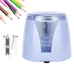 Eagle Electric Pencil Sharpener, Battery Powered, Large Shaving Holders, Carbon Steel Blades, Portable, Reusable and Replaceable Blade, Suitable for Home and Office use, Pink - Image 14