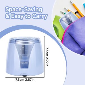 Eagle Electric Pencil Sharpener, Battery Powered, Large Shaving Holders, Carbon Steel Blades, Portable, Reusable and Replaceable Blade, Suitable for Home and Office use, Pink - Image 18