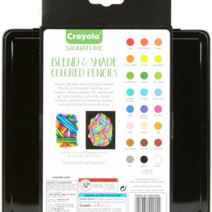 Crayola Signature Blend & Shade Colored Pencil Set with Decorative Tin, Gift- 24 Count - Image 2