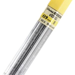 Pentel Super Hi-Polymer Leads, 0.9 mm, B, 15 Per Pack - Image 1