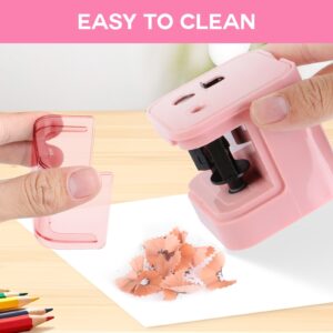 Eagle Electric Pencil Sharpener, Dual Holes, Battery Powered for Office/Art, 5s Fast Sharpening, Replaceable Blades, for 6-12 mm Pencils - Image 19