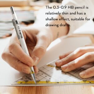 Nicpro 6 PCS Art Mechanical Pencils Set with Case, Drafting Pencil 0.3 & 0.5 & 0.7 & 0.9 mm and 2mm Lead Holder (4B 2B HB 2H) with Lead Refills Erasers Sharpener - Image 6