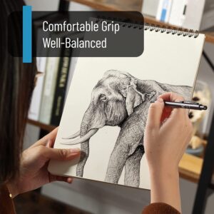 Mr. Pen- Metal Mechanical Pencil Set with Lead and Eraser Refills, 5 Sizes, Black, 0.3, 0.5, 0.7, 0.9, 2mm - Image 5