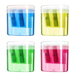 Darzheoy Pencil Sharpeners, Pencil Sharpeners Manual, Holes Compact Colored Handheld Pencil Sharpener with Lid for Home Office - Image 15