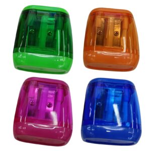 Darzheoy Pencil Sharpeners, Pencil Sharpeners Manual, Holes Compact Colored Handheld Pencil Sharpener with Lid for Home Office - Image 31