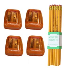 Darzheoy Pencil Sharpeners, Pencil Sharpeners Manual, Holes Compact Colored Handheld Pencil Sharpener with Lid for Home Office - Image 43