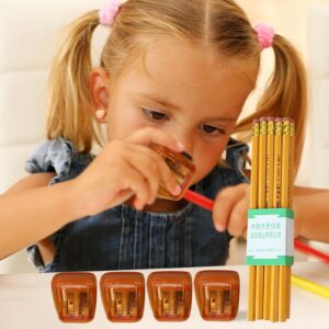 Darzheoy Pencil Sharpeners, Pencil Sharpeners Manual, Holes Compact Colored Handheld Pencil Sharpener with Lid for Home Office - Image 45