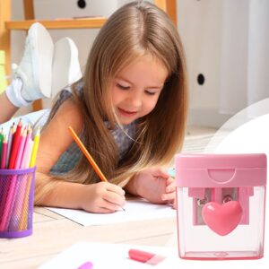 Darzheoy Pencil Sharpeners, Pencil Sharpeners Manual, Holes Compact Colored Handheld Pencil Sharpener with Lid for Home Office - Image 52