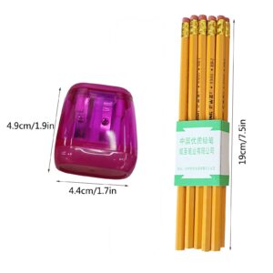 Darzheoy Pencil Sharpeners, Pencil Sharpeners Manual, Holes Compact Colored Handheld Pencil Sharpener with Lid for Home Office - Image 65