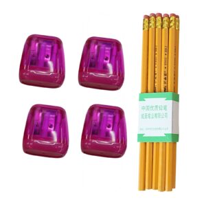 Darzheoy Pencil Sharpeners, Pencil Sharpeners Manual, Holes Compact Colored Handheld Pencil Sharpener with Lid for Home Office - Image 67