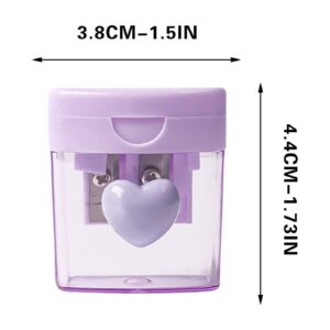 Darzheoy Pencil Sharpeners, Pencil Sharpeners Manual, Holes Compact Colored Handheld Pencil Sharpener with Lid for Home Office - Image 78