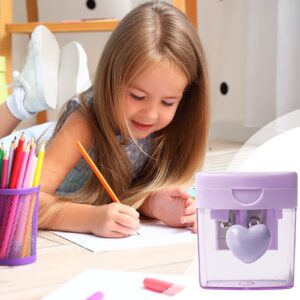 Darzheoy Pencil Sharpeners, Pencil Sharpeners Manual, Holes Compact Colored Handheld Pencil Sharpener with Lid for Home Office - Image 79