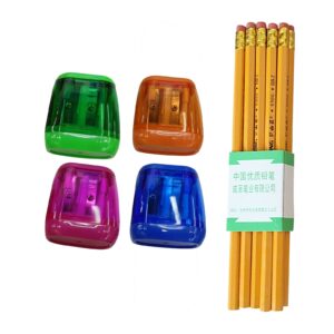Darzheoy Pencil Sharpeners, Pencil Sharpeners Manual, Holes Compact Colored Handheld Pencil Sharpener with Lid for Home Office - Image 81