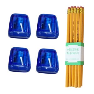 Darzheoy Pencil Sharpeners, Pencil Sharpeners Manual, Holes Compact Colored Handheld Pencil Sharpener with Lid for Home Office - Image 106