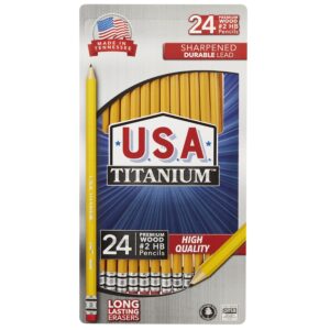 USA Titanium 2 HB Pencils – 24 Count, Pre-Sharpened, Latex-Free, PMA Certified - Image 7