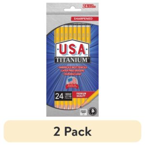 USA Titanium 2 HB Pencils – 24 Count, Pre-Sharpened, Latex-Free, PMA Certified - Image 9